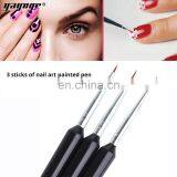 Yayoge 3Pcs Dotting Painting Drawing UV Gel Liner Polish Brush Tool Nail Art Pen 3pcs/set Nail Art Pen 3d Nail Brush thumbnail-6