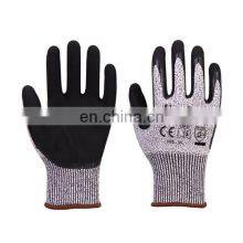 HPPE Level 5 Abrasion Resistance Work Latex Palm Cut Resistant Gloves thumbnail-3