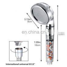 3 Function Negative Ion Purifying Shower Head for Bathroom