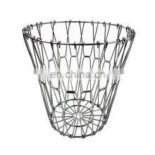 Multi Purpose Foldable Metal Organizer Basket Bin Kitchen Bathroom Fruits Mesh Wire Baskets For Storage thumbnail-1