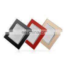 BAIJIANG UK Standard Wall Push Button Light Switch 16A Tempered Glass Panel Sockets And Switches Electrical Multi-Color Border