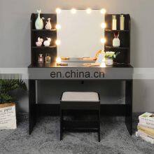 Makeup Dressing Table With Mirror And Stool Large Vanity Set With 10 Light Bulbs