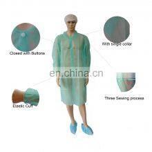 Visitor Gown Disposable Green Laboratory Jacket With Elastic Jacket Anti Dust Hospital Uniform thumbnail-2