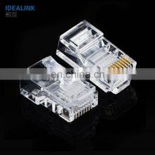 New product Cat5e connector stranded network cable terminal gold plated rj45 modular plug