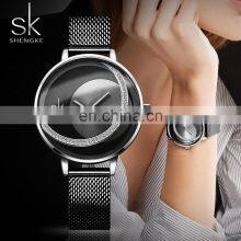 SHENGKE Dazzling Dial Alloy Watches Woman Black Mesh Belt Alloy Waterproof Ladies Wholesale Watches K0088L Reloj Para Mujer thumbnail-4