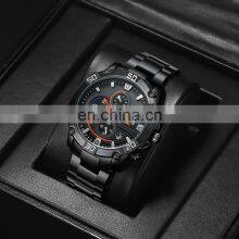 NIBOSI Mens Fashion Casual Quartz Chronograph Watches Fashion Luminous Stainless Steel Band Wristwatches for Men Custom 2524 thumbnail-5