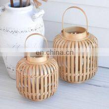 High Quality Bamboo Lantern Grass Candle Holder Decoration Candle Jar Cheap in Bulk European Style Vietnam Supplier thumbnail-1