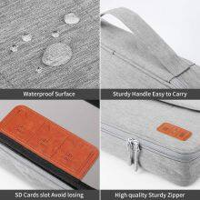 Electronic Accessories Bag Double Layer for Travel Watertight Cord Storage Organizer Bag for IPad, Cables,Kindle, Chargers,Hard Drives, Power Bank and More(Grey),Cable Storage Bag thumbnail-4