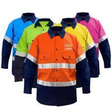 100% Cotton Construction Mining Uniform Long Sleeve Workwear Custom Workwear Flame Fire Retardant FRC FR Coveralls thumbnail-2