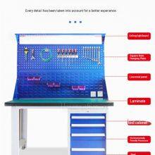 Durable Steel Workbench With Anti-Static Top and Power Outlets for Electronics Assembly