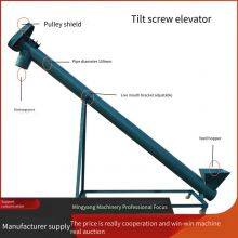 219 Diameter Spiral Elevator, Stainless Steel Grain Screw Conveyor, Round Pipe Baking Soda Material Lifting Machine thumbnail-2