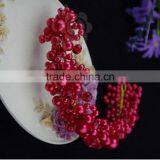 Luxury Red Beads Bridal Wedding Hair Accessory Fashion Hair Band thumbnail-4