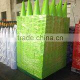 18" Lime Green Orange Colored Traffic Safety Cone Used PVC Traffic Cones thumbnail-3