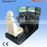 3 screens display car driving training simulator