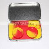 Non-stick 2pcs 5ml Storage Metal Box Silicone Jars Inside