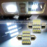 2x White 1.25" 31mm 16-SMD-5050 DE3175 LED Lights For Interior Dome Map OYXL thumbnail-1