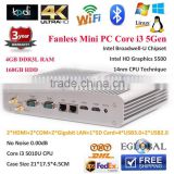 Mini PC 3D Blu-ray Intel Core i3 5010U 4GB RAM 160GB HDD WIFI+Bluetooth+IR 2 HDMI/COM/LAN Linux Ubuntu Small PC Games HD5500