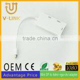 V-LINK Nickel Plated Mini dp to Hdmi Vga Dvi Adapter for Monitor thumbnail-1