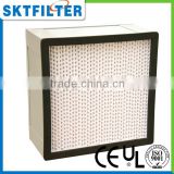 high efficiency deep pleat ULPA box type air filter for HAVC system