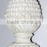 Decorative Antique White Pineapple Curtain Rod Finials For Large Wooden Poles thumbnail-1