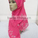 S049 Lastest Muslim Square Scarf With Rhinestones thumbnail-5