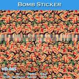HD-045 CARLIKE Air Free Stylish Bomb Sticker For Car Body Wrapping thumbnail-1