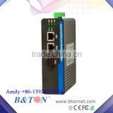 2*10/100Base TX to 1*100M FX Fast Ethernet to Fiber Industrial Media Converter