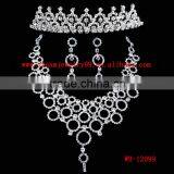 Trendy Rhinesetone Tiara Necklace and Earring Sets thumbnail-1