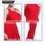 2016 Wholesale Women Maxi Dresses Fashion Summer Cotton Long Red Dresses Most Popular thumbnail-4