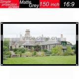 Shenzhen Factory Matte Grey 16:9 150inch Water Screen Projection