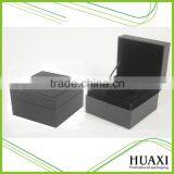 PU Leather Finished Cardboard Watch Box With Velvet Pillow Insert