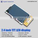 Low Power Consumption 2.4 Inch TFT LCD Display 240*320 for Consumer Electronics-TF24013A