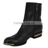 Boots on Sale Black Boots Puppy Heel Leather Ankle Boots thumbnail-4