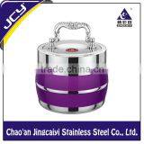 1.4/1.8/2.2L 201# Stainless Steel Heated Lunch Box Containers thumbnail-1