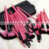 32 PCS Makeup Brushes Kit Cosmetic Set Wood + Pouch Bag Case