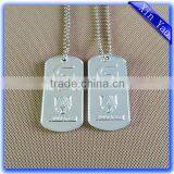 Wholesale Aluminum Custom Embossed Dog Tag Chain
