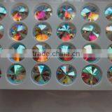 High Quality Low Defect 18mm Round Shape Crystal AB Sew on Crystal Stone thumbnail-3
