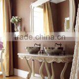 Royal European French furniture antique bathroom sets washbowl bath mirror