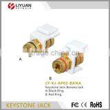 LY-KJ-AP02-BANA Colorful Ring Keystone Jack- Banana Jack