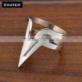 Wholesale Stainless Steel Arrow Design Silver Rings Jewelry thumbnail-4