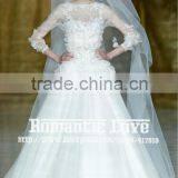 R13610 2013 Barcelona Summer Show See-through 3/4 Long Sleeve Lace Wedding Dress thumbnail-1