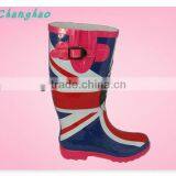 2013 Women Fashion National Flag Rubber Rain Boots
