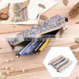 Girls Flower Lace Floral Pencil Case Pen Bag Purse Cosmetic Makeup Pouch Bag thumbnail-1