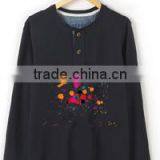 Custom Logo Imprinted Long Sleeved t Shirt Black Girls33 thumbnail-1