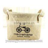 4 PCS/set Cute Foldable Jute Storage Basket/ Bin Box, Nail Polish Makeup Organizer Basket thumbnail-4