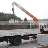 6.3ton timber crane on truck, Model No.: SQ6.3S3, hydraulic crane with telescopic arms