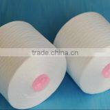 100% Polyester Yarn Raw White for Dying ,bright ,plastic Cone Made in China