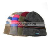 Cool Striped Wireless Bluetooth Music Knit Hat With Handsfree Smart Cap Headset thumbnail-2