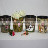 Colorful High Quality Garden Metal Flower Pot Decoration thumbnail-1