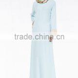 2016 New Muslim Abaya Long Dress Flare Sleeve Islamic Women Clothing thumbnail-2